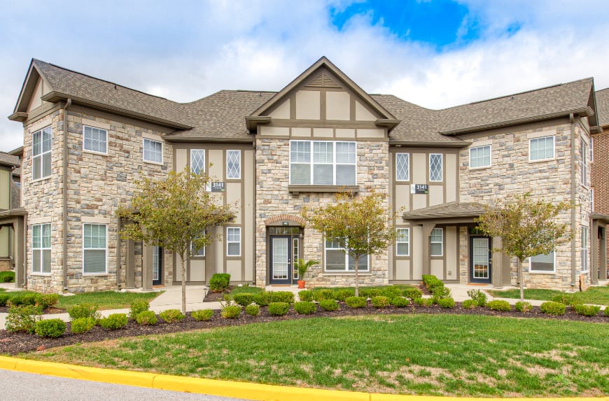 Carmel townhomes with separate entrances.